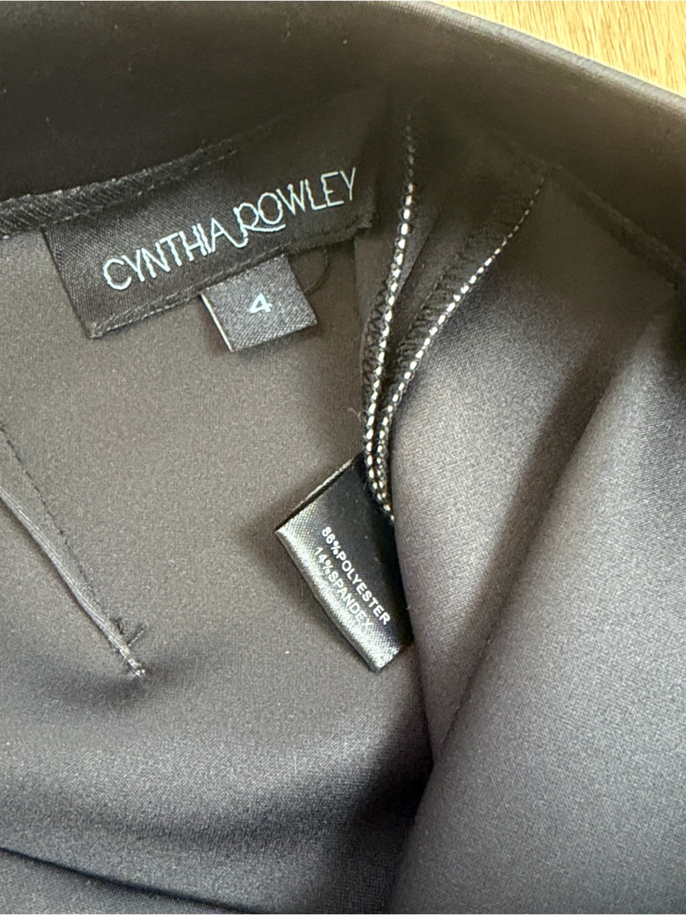 NWOT Cynthia Rowley Bonded Fit and Flare Neoprene Pants in Black Butterfly 4 - Picture 7 of 10